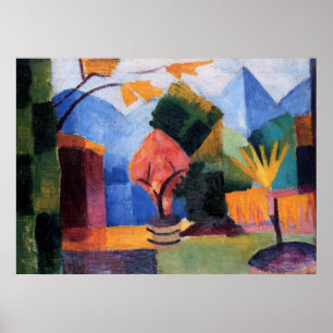 August Macke - Garten am Thuner See 1913 Poster