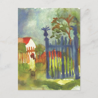 August Macke - Gartengate 1914 Gartentor Postkarte