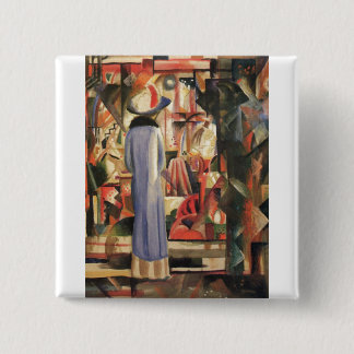 August Macke - Großer heller Shop Window 1912 Öl Button