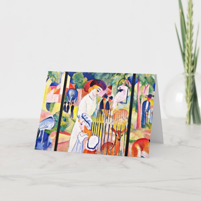 August Macke - großer Zoo, berühmtes Gemälde, Karte (Vorderseite)