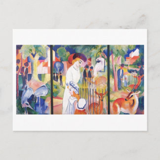 August Macke - Grosser Zoogarten Triptychon 1913 Postkarte