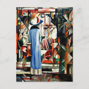 August Macke- Großes helles Schaufenster Postkarte