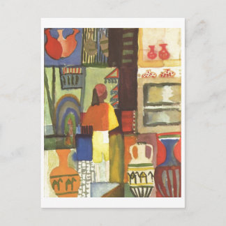 August Macke - Händler mit Jugs 1914 Jug Vendor Postkarte