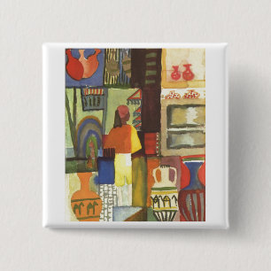 August Macke - Händler mit Krug-Krug-Verkäufer Button