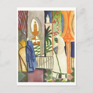 August Macke - In Temple setzt sich 1910-1914 fort Postkarte