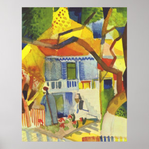 August Macke - Innerer Gerichtshof des Landhauses  Poster