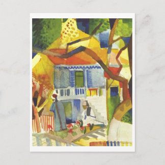 August Macke - inneres Gericht von Landhaus 1914 Postkarte