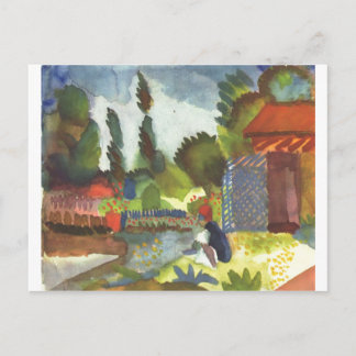 August Macke - Island Shank w/sitzend Arabisch 191 Postkarte