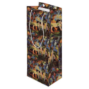 August Macke Landschaft mit Kühen und Kamel Geschenktüte Für Weinflaschen