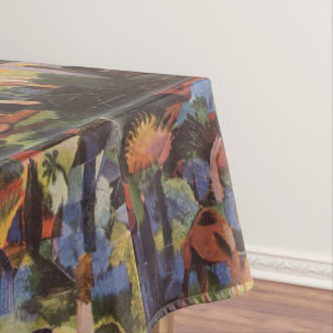 August Macke Landschaft mit Kühen und Kamel Tischdecke