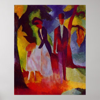 August Macke - "Leute am blauen See 1913" im Blue  Poster