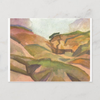 August Macke - Schlucht 1914 Wasserfarbe Postkarte