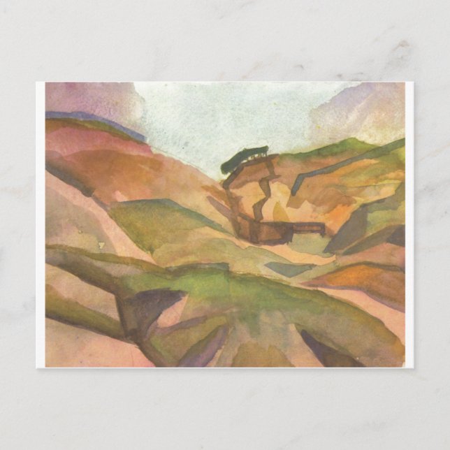 August Macke - Schlucht 1914 Wasserfarbe Postkarte (Vorderseite)