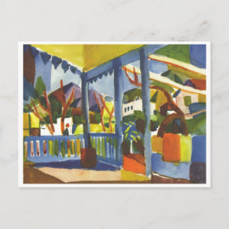 August Macke - Terrasse in St. Germain 1914 Postkarte