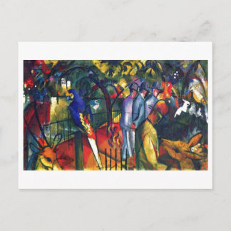 August Macke - Zoo Garden 1912 Öl auf Leinwand Postkarte