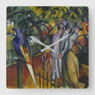 August Macke Zoological Garden I Quadratische Wanduhr