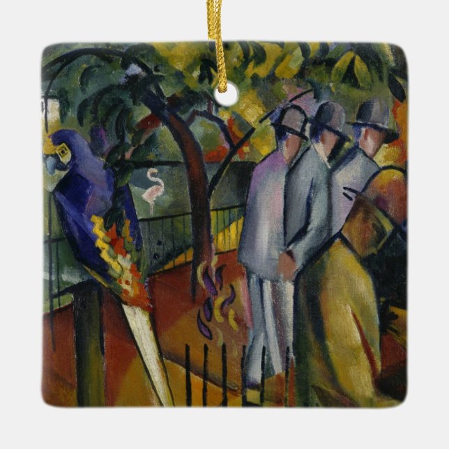 August Macke | zoologischer Garten I Keramikornament (Vorderseite)