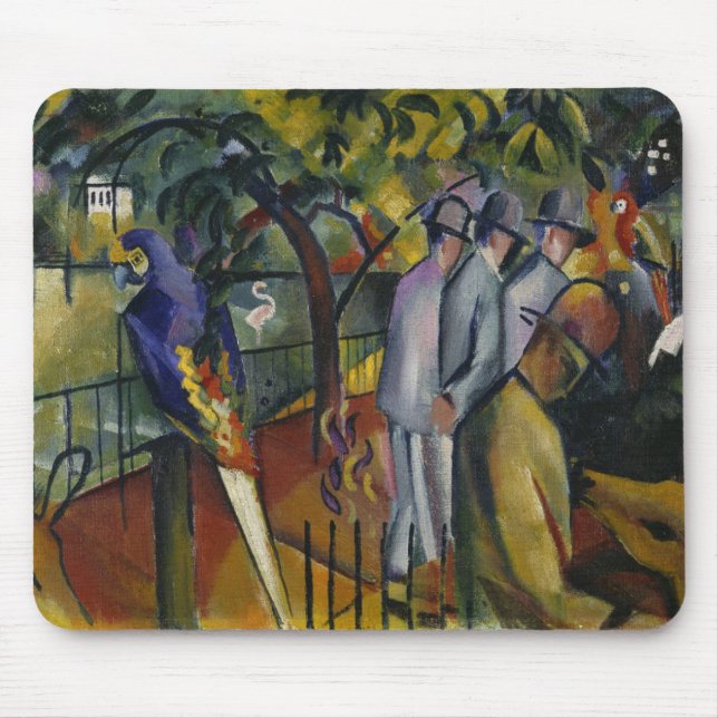 August Macke | zoologischer Garten I Mousepad (Vorne)