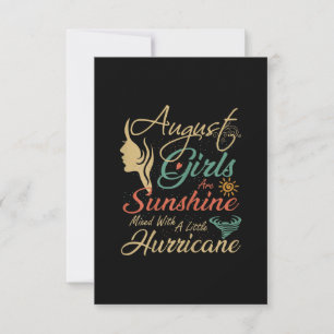 August-Mädchen sind Sonnenschein August-Geburtstag Einladung