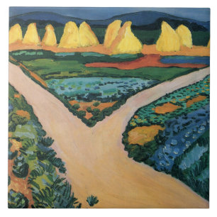 August-Makke-Malerei, Pflanzenfelder Fliese