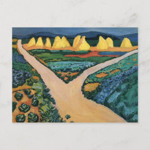 August-Makke-Malerei, Pflanzenfelder Postkarte