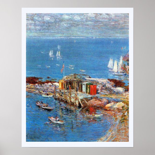 August Nachmittag, Appledore von Childe Hassam Poster (Vorne)
