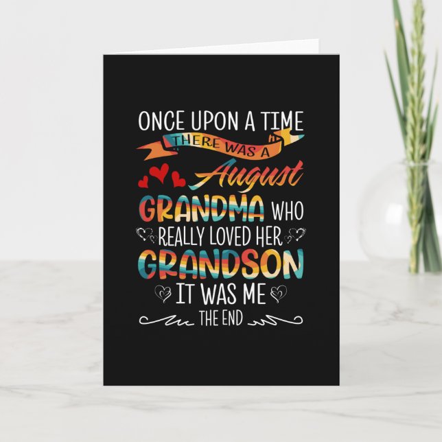 August Oma, die ihre Enkel wirklich liebte Karte (Vorderseite)