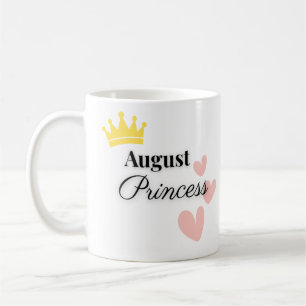 August Prinzessin Tasse – Goldene Krone & Herz Des