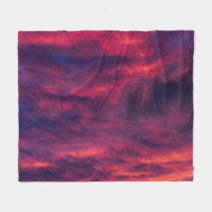 August Rot Fleecedecke