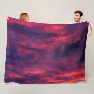 August Rot Fleecedecke