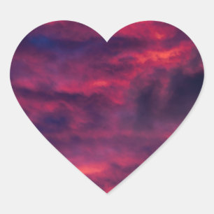 August rot Herz-Aufkleber