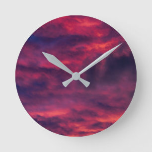 August rot runde wanduhr