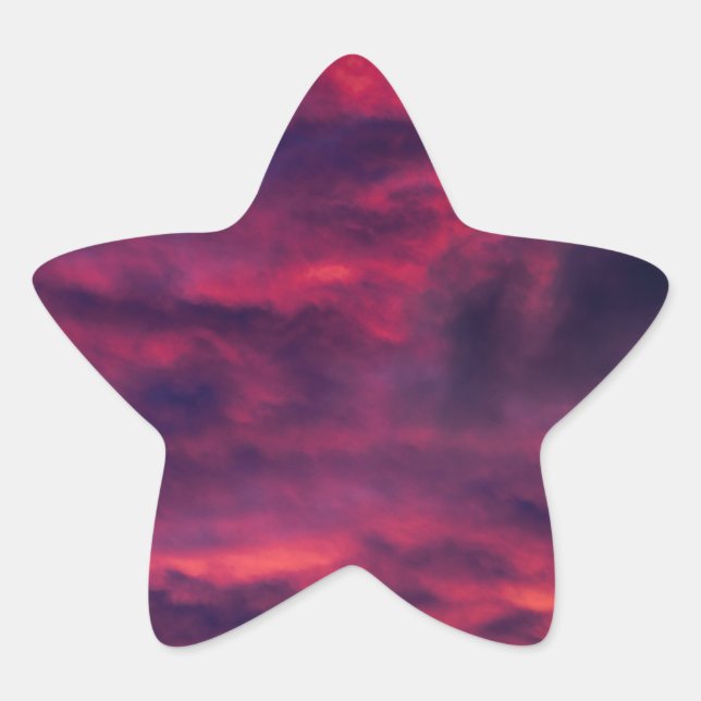 August rot Stern-Aufkleber (Vorderseite)