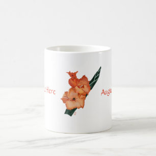 August: Sardonyx Gladiolus-personalisierte Tasse