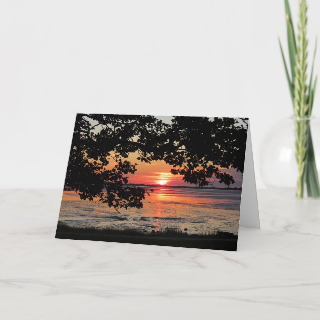 August Sonnenaufgang Nelson Park Karte (Vorderseite)