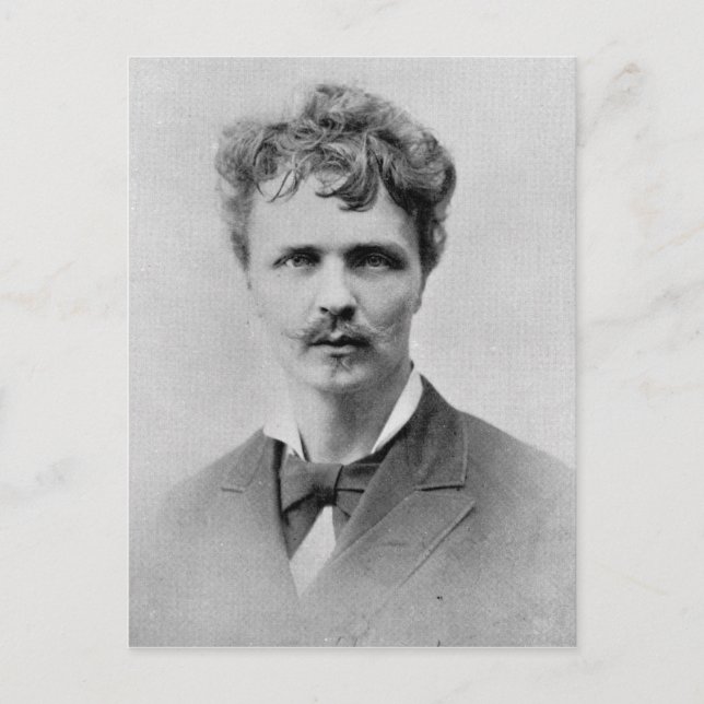 August Strindberg, 1. Januar 1884 Postkarte (Vorderseite)
