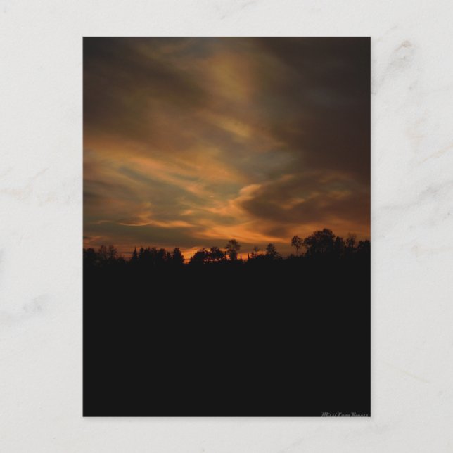 August Sunset Postkarte (Vorderseite)