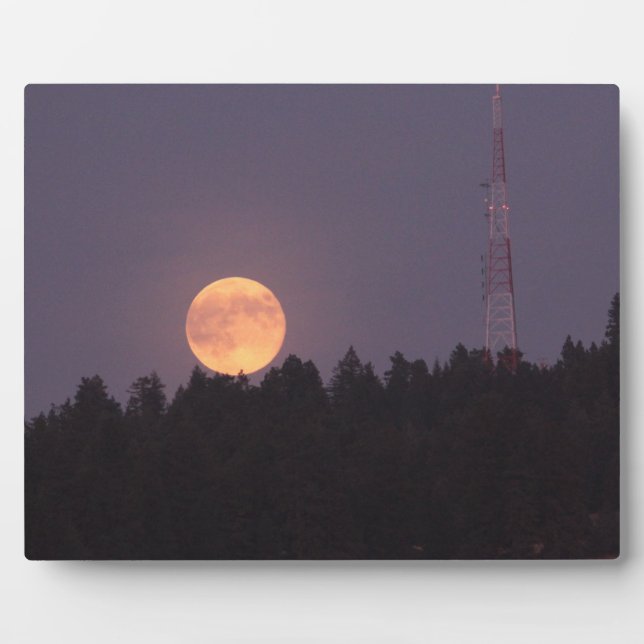 August Supermoon über Paradise Ridge Fotoplatte (Vorderseite)