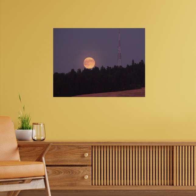 August Supermoon über Paradise Ridge Poster (Wohnzimmer 2)