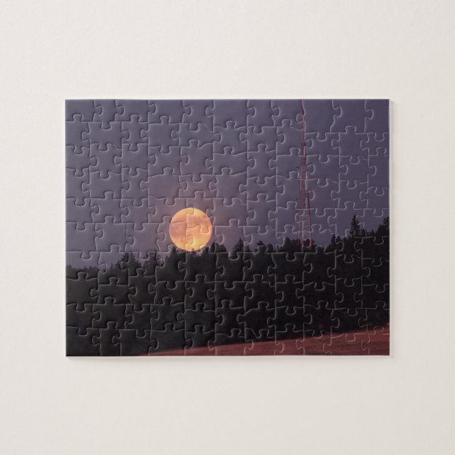August Supermoon über Paradise Ridge Puzzle (Horizontal)