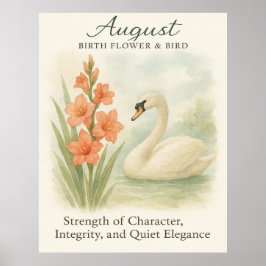 August Swan Scripture Christian Inspirational Poster