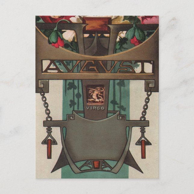 August - Virgo Postkarte (Vorderseite)