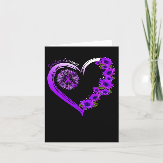 August Wir tragen Lila Überdosierungsbewusstsein S Karte (Vorderseite)