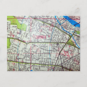 AUGUSTA, GA Vintage Karte Postkarte