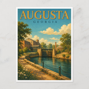 Augusta Georgia Augusta-Kanal GeoSaga Postkarte