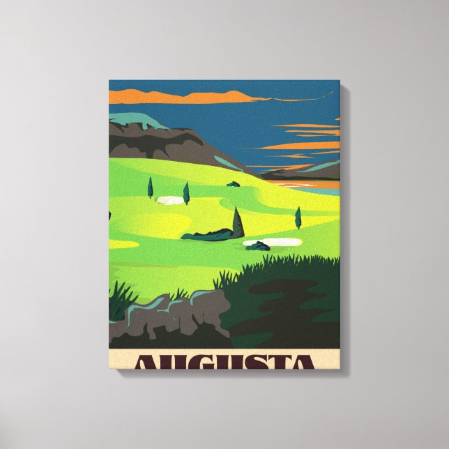 Augusta Georgia Golf Poster Leinwanddruck (Vorderseite)