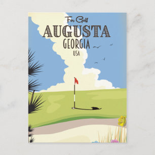 Augusta Georgia Golf Poster Postkarte