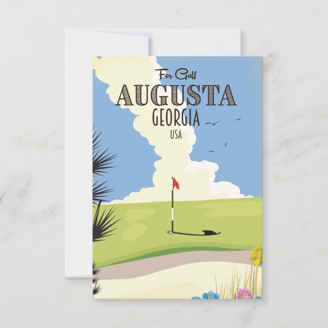 Augusta Georgia Golfplakat (Vorderseite)