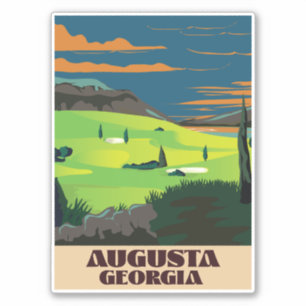 Augusta Georgia Golfplakat Aufkleber