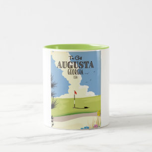 Augusta Georgia Golfplakat Zweifarbige Tasse